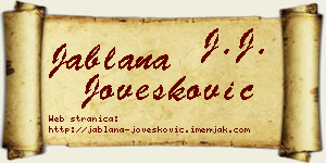 Jablana Jovešković vizit kartica